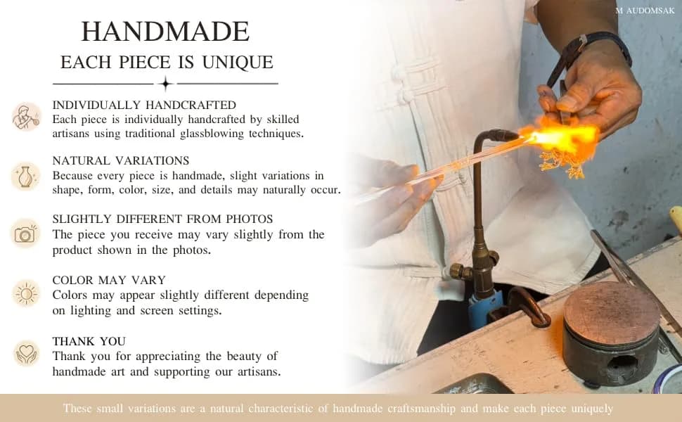 M Audomsak Hand Blown Art Glass Sea Turtle Figurine | Vibrant Coastal Decor, Unique Handmade Gift (2 in, 5.1 cm) thumbnail 9