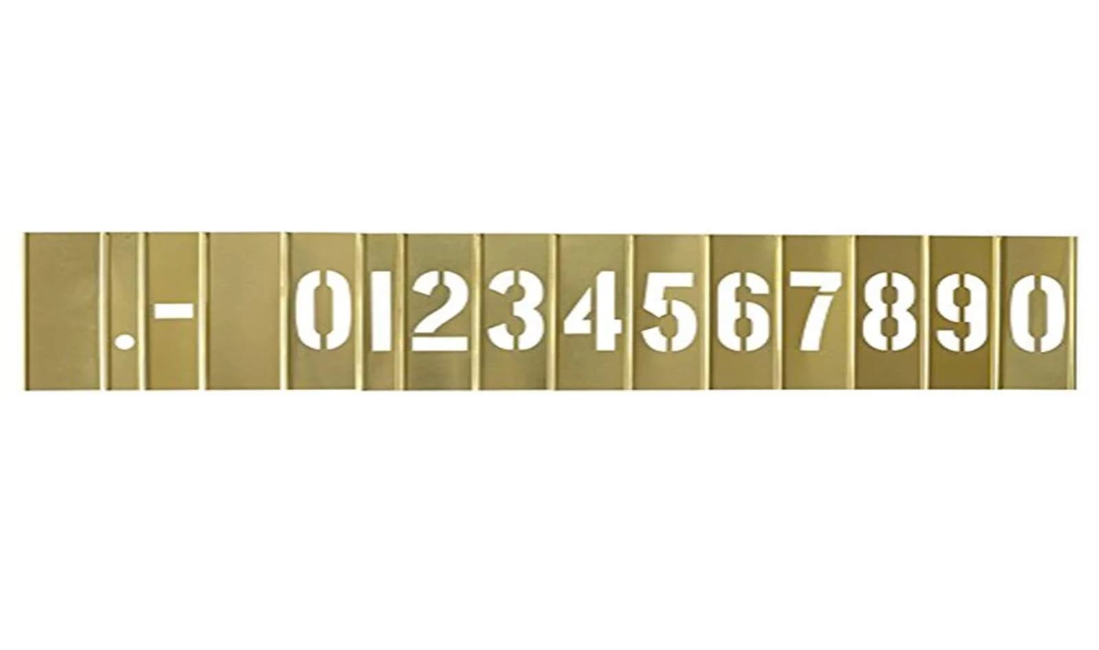 Deezio 3 Inch Brass Number Stencils Kit - 15 Piece Set | Durable & Reusable for Painting & Crafts