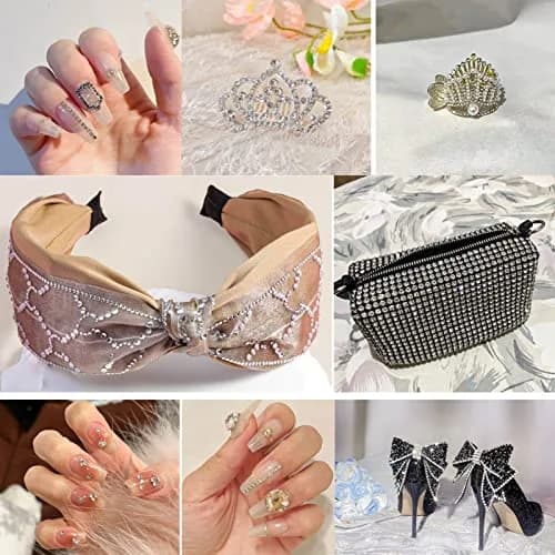BEADSLAND Flat Back Rhinestones SS12 (1440pcs) | Crystal Glass Gems for Crafts & Nail Art thumbnail 5