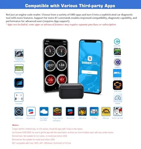Veepeak OBDCheck BLE+ Bluetooth OBD II Scanner for iOS & Android | Car Check Engine Code Reader Wireless Diagnostic Tool thumbnail 3