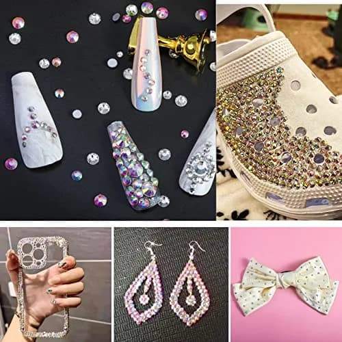 Beadsland Flat Back Crystal Rhinestones SS8 1440pcs | Sparkling AB Finish for Crafts & Nails thumbnail 5