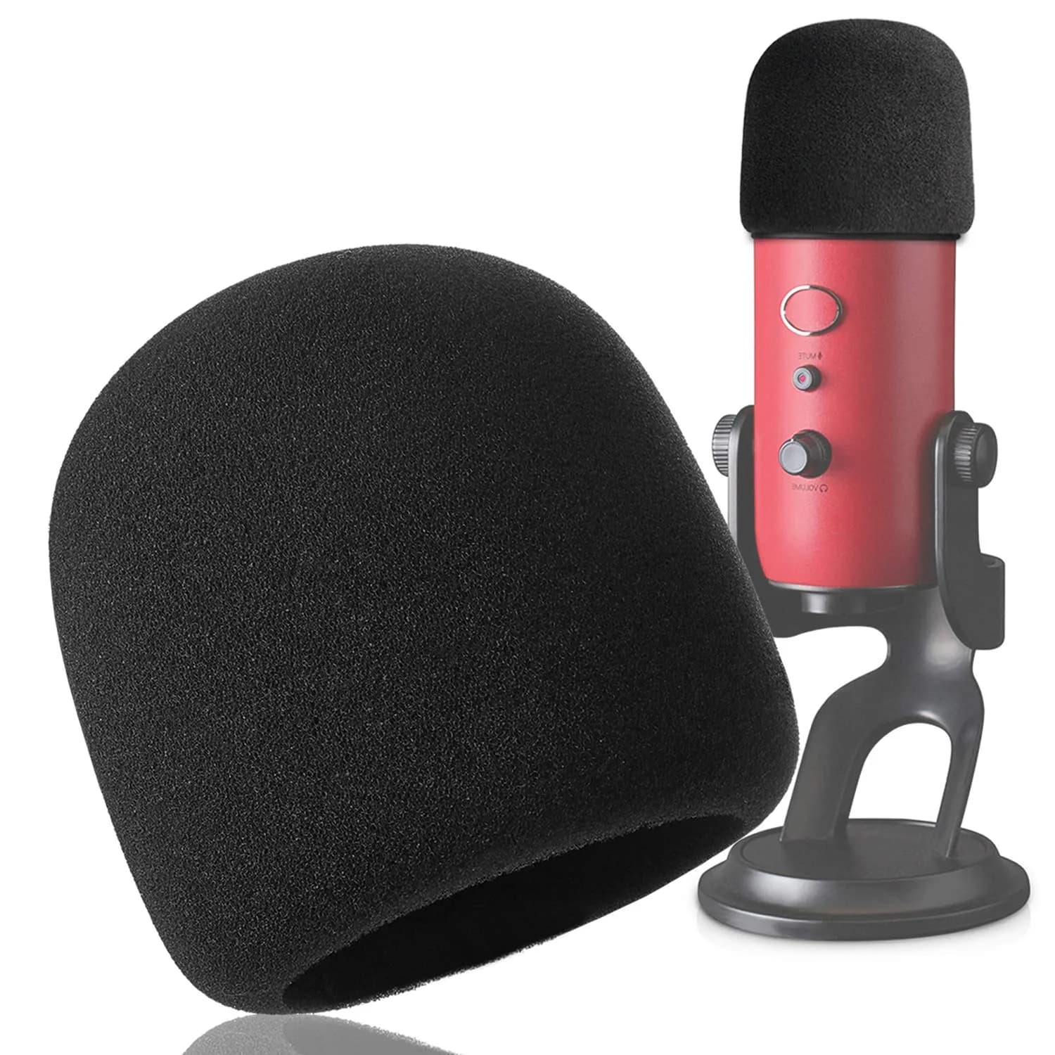 YOUSHARES Foam Microphone Windscreen for Blue Yeti & Yeti Pro | Fits Microphones up to 2.5" Diameter - main product image