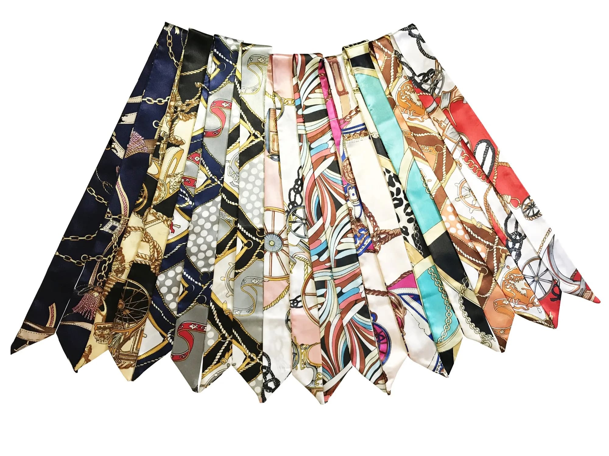 MosBug Fashion Bag Handle Ribbon Scarf 100cm x 4cm | Elegant Accessory for Women — Pattem a