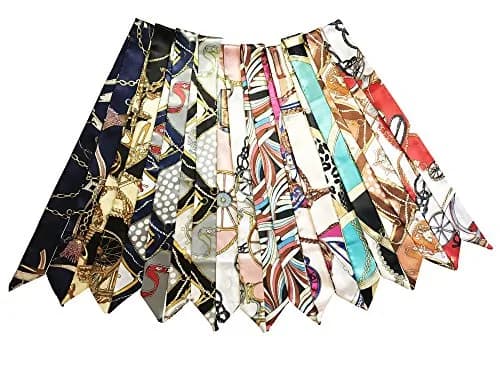 MosBug Fashion Bag Handle Ribbon Scarf 100cm x 4cm (Pattern A) | Versatile Accessory for Bags, Hair, and Neck thumbnail 1