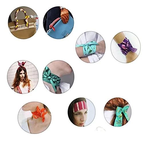 MosBug Fashion Bag Handle Ribbon Scarf 100cm x 4cm (Pattern A) | Versatile Accessory for Bags, Hair, and Neck thumbnail 7