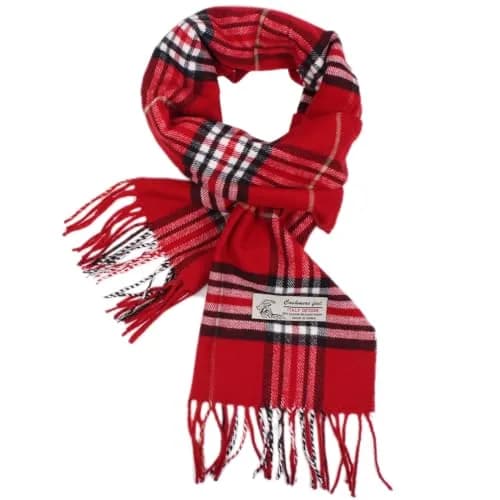 TZ Promise Plaid Cashmere Feel Scarf 183cm x 30cm (72in x 12in) | Soft Luxurious Winter Wrap thumbnail 2