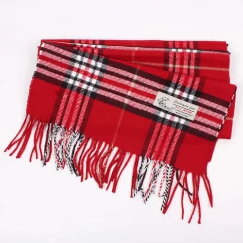 TZ Promise Plaid Cashmere Feel Scarf 183cm x 30cm (72in x 12in) | Soft Luxurious Winter Wrap thumbnail 3