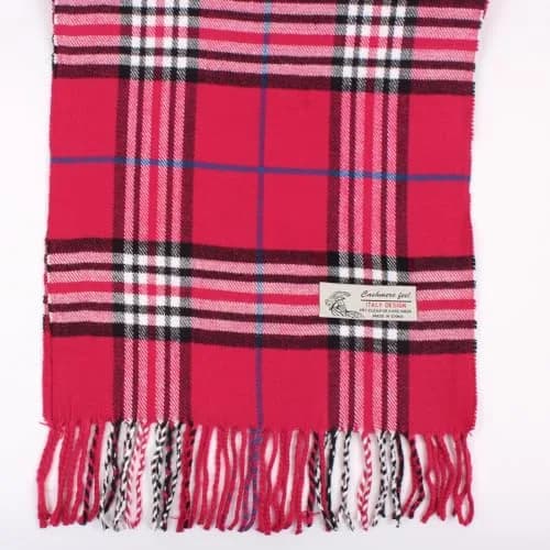 TZ Promise Plaid Cashmere Feel Scarf 183cm x 30cm (72" x 12") | Soft Viscose Wrap for Men & Women thumbnail 4