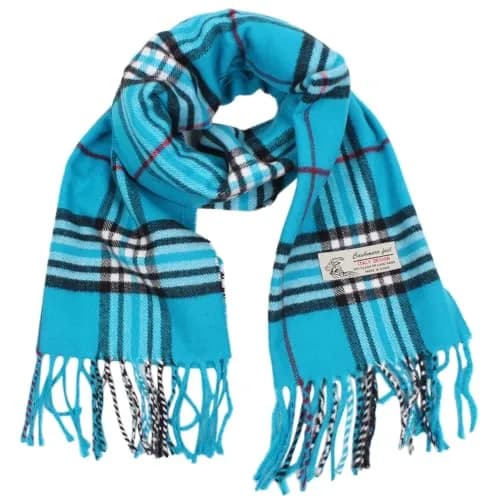 TZ Promise Plaid Cashmere Feel Scarf 183cm x 30cm (72in x 12in) | Soft Warm Viscose Wrap thumbnail 1