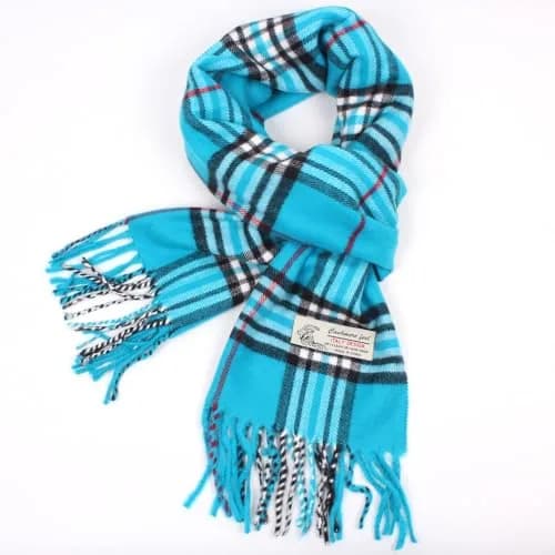 TZ Promise Plaid Cashmere Feel Scarf 183cm x 30cm (72in x 12in) | Soft Warm Viscose Wrap thumbnail 2