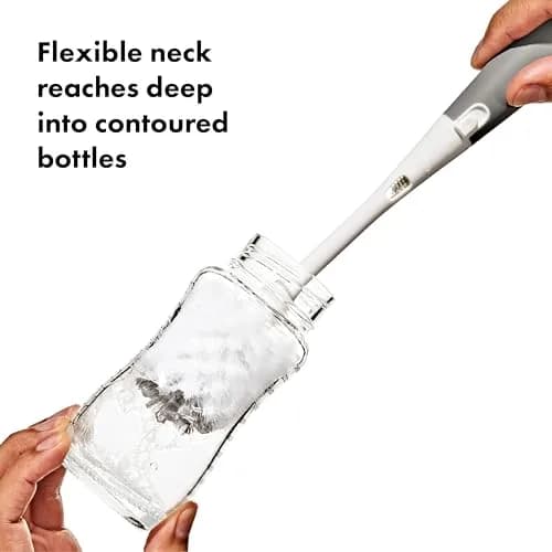 OXO Tot Bottle Brush with Nipple Cleaner and Stand | BPA-Free Silicone Bristles & Stand (1 Count) thumbnail 5