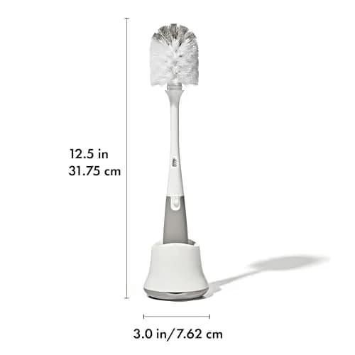 OXO Tot Bottle Brush with Nipple Cleaner and Stand | BPA-Free Silicone Bristles & Stand (1 Count) thumbnail 8