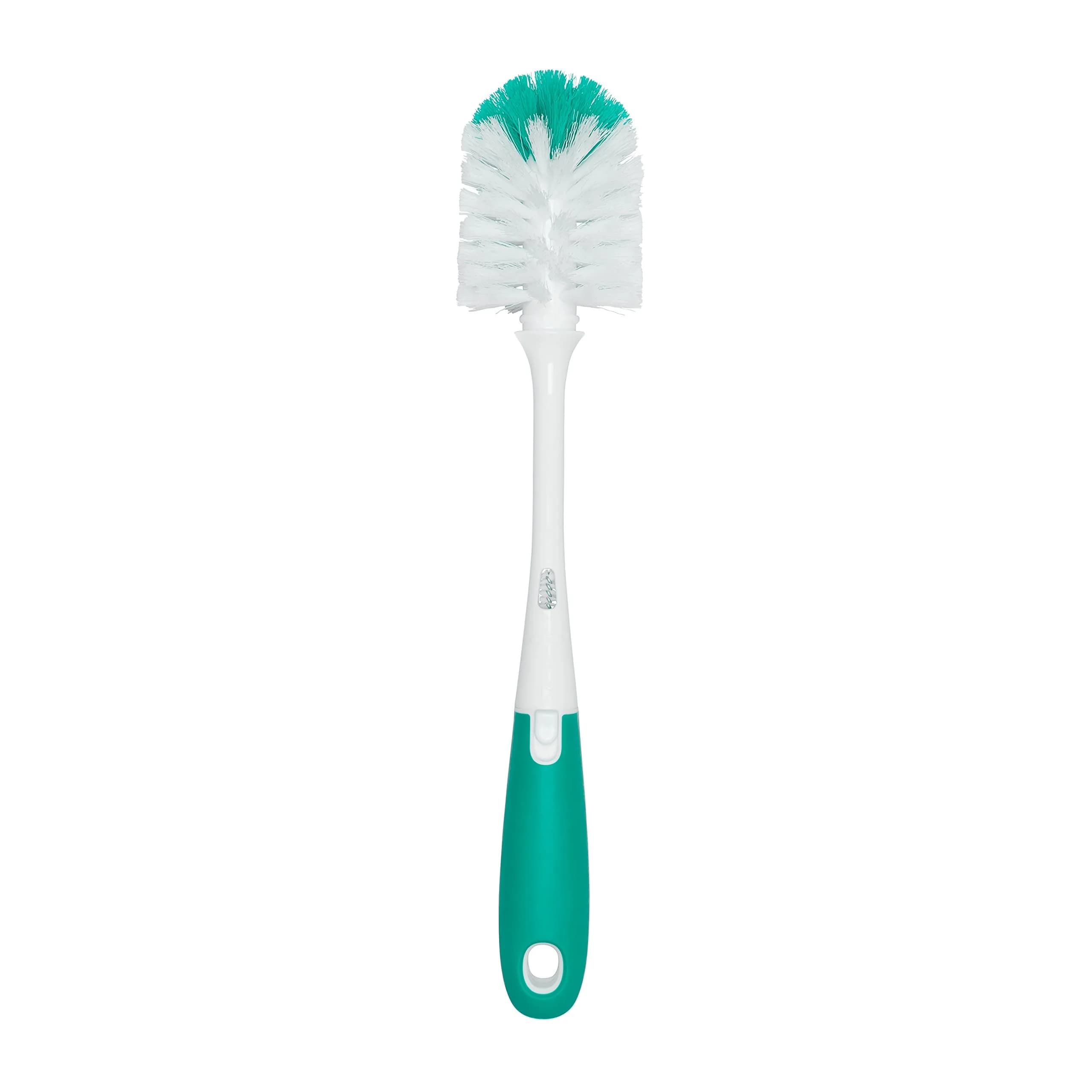 OXO Tot Bottle Brush with Nipple Cleaner and Stand, Teal | Flexible Neck for Contoured Bottles - view 2