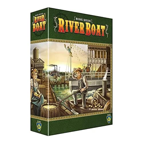 Asmodee Riverboat Board Game | Farming & Area Control | 22.8cm x 7.4cm x 0.1in | English thumbnail 1