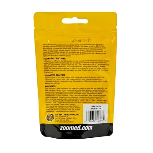 Zoo Med Tropical Fruit Flavor Crested Gecko Food 2 oz (57 g) | Scientifically Formulated Nutrition for All Life Stages thumbnail 2