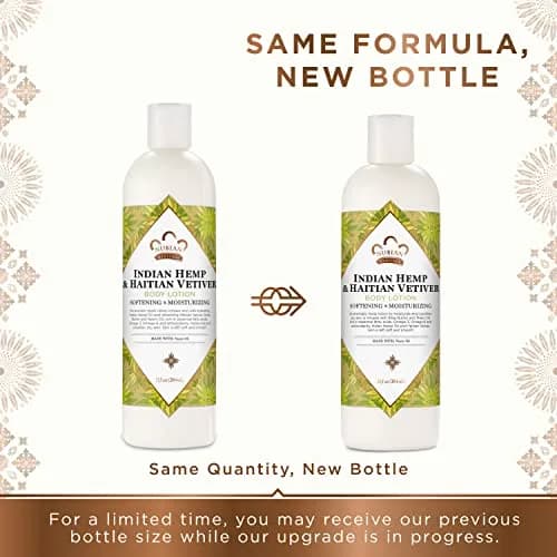 Nubian Heritage Body Lotion Indian Hemp & Haitian Vetiver 13 oz (384 ml) | Hydrates Dry Skin with Shea Butter & Neem Oil thumbnail 2