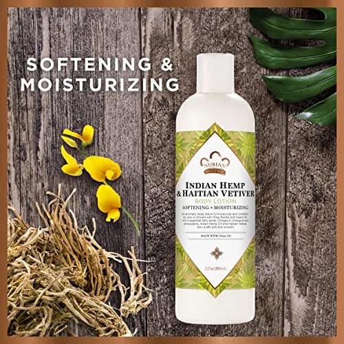 Nubian Heritage Body Lotion Indian Hemp & Haitian Vetiver 13 oz (384 ml) | Hydrates Dry Skin with Shea Butter & Neem Oil thumbnail 3