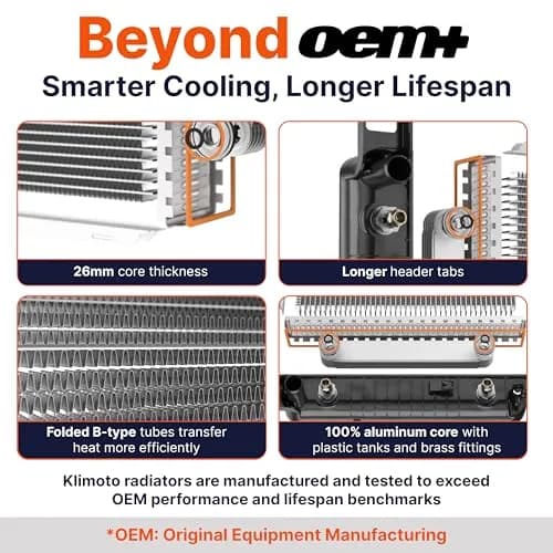Klimoto Radiator Compatible with Toyota 4Runner/Pickup 1984-1995 | Thicker Core for Better Cooling thumbnail 4