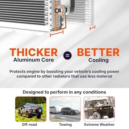 Klimoto Radiator Compatible with 99-04 Honda Odyssey | Aluminum Core, Corrosion-Resistant, Thermal Expansion thumbnail 6