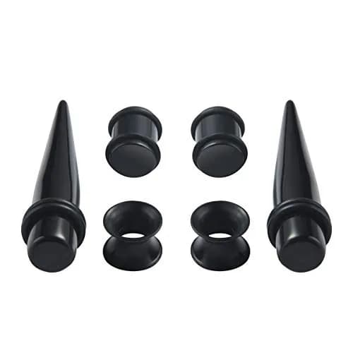 JDXN Ear Stretching Kit 14G to 00G - 50 Pieces Acrylic Tapers Silicone Tunnels Plugs Gauges Expander Set for Ear Piercing Jewelry thumbnail 5