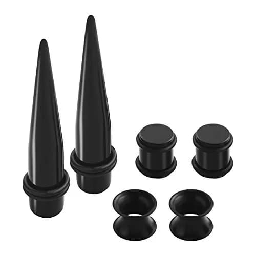 JDXN Ear Stretching Kit 14G to 00G - 50 Pieces Acrylic Tapers Silicone Tunnels Plugs Gauges Expander Set for Ear Piercing Jewelry thumbnail 3