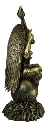 Ebros Gift 35" Oversized Baphomet Statue Gold Tone Resin Sculpture | Classic Religious Idol thumbnail 5