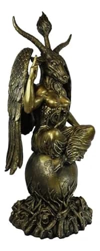 Ebros Gift 35" Oversized Baphomet Statue Gold Tone Resin Sculpture | Classic Religious Idol thumbnail 6