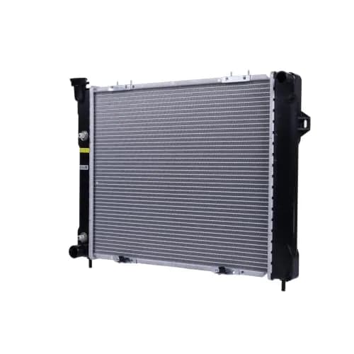 Klimoto Radiator Compatible with Jeep 1993–1998 Grand Cherokee 4.0L L6 | 2-Row Core, Slot Mount Fan Shroud thumbnail 1