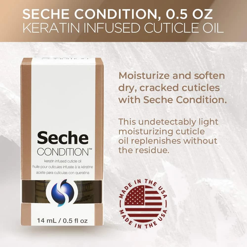 Seche Condition Keratin Infused Cuticle Oil 15ml (0.5 fl oz) | Hydrates & Strengthens Nails thumbnail 3