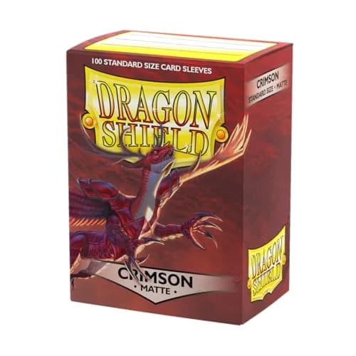 Dragon Shield Standard Size Matte Card Sleeves (100 CT, Crimson) | TCG Protection for Pokemon, MTG, Flesh & Blood - main product image