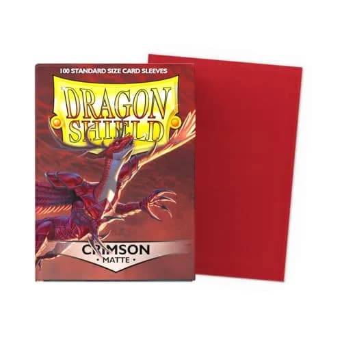 Dragon Shield Standard Size Card Matte Sleeves Crimson 100 CT | Protects TCG Cards from Wear thumbnail 2