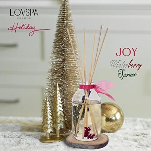 LOVSPA Reed Diffuser Set - Joy Winterberry Spruce 4oz | Long-Lasting, Flame-Free Home Fragrance thumbnail 4