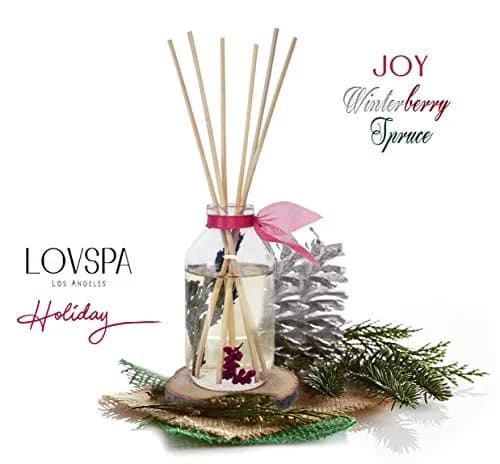 LOVSPA Reed Diffuser Set - Joy Winterberry Spruce 4oz | Long-Lasting, Flame-Free Home Fragrance thumbnail 5
