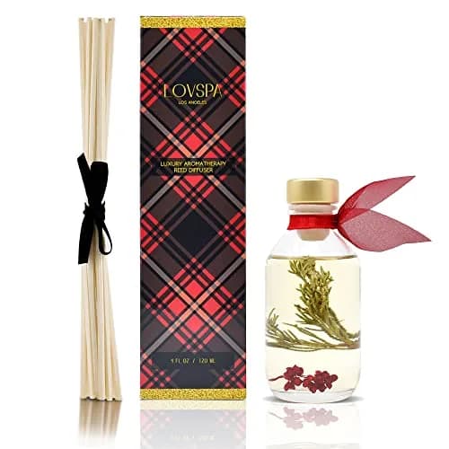 LOVSPA Reed Diffuser Set - Joy Winterberry Spruce 4oz | Long-Lasting, Flame-Free Home Fragrance thumbnail 2