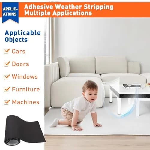 MAGZO Adhesive Sponge Neoprene Foam Padding 3.0 mm (1/8") x 1500 mm (59") x 300 mm (12") | Closed Cell Weatherproof Seal thumbnail 6