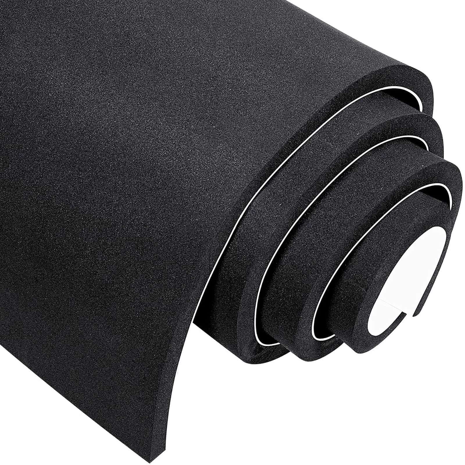 MAGZO Adhesive Sponge Neoprene Foam Padding 12" x 59" x 1/2" Black | Weatherproof Soundproof Insulation for Cars & Machinery