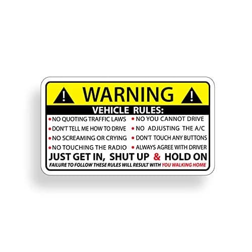 215 Decals Vehicle Rules Sticker 4" x 2.25" | Waterproof Vinyl for Car & Truck thumbnail 1
