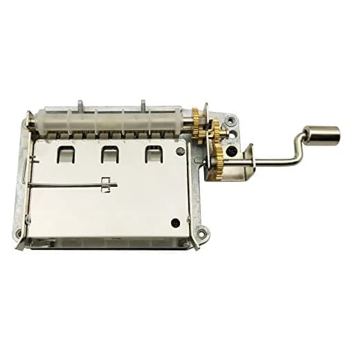 Wingostore 30 Notes Hand Crank Music Box Movement with Copper Gear | DIY Musical Tool Kit thumbnail 1