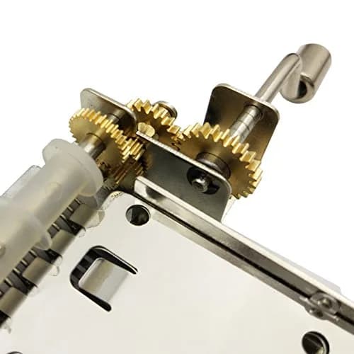 Wingostore 30 Notes Hand Crank Music Box Movement with Copper Gear | DIY Musical Tool Kit thumbnail 4