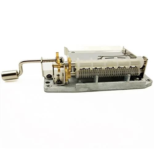 Wingostore 30 Notes Hand Crank Music Box Movement with Copper Gear | DIY Musical Tool Kit thumbnail 2