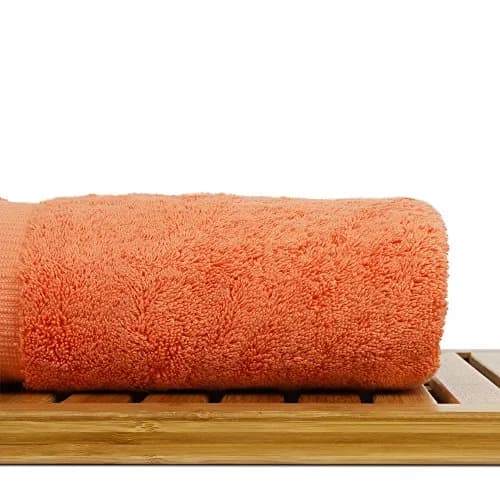 BC BARE COTTON Luxury Hotel & Spa Collection 700 GSM Turkish Cotton Bath Towel Set 27 x 54 Coral thumbnail 6