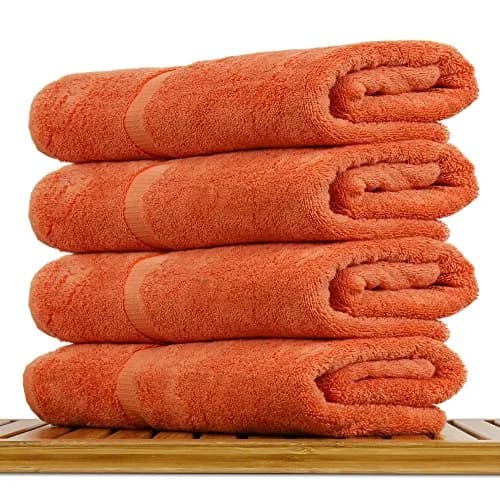BC BARE COTTON Luxury Hotel & Spa Collection 700 GSM Turkish Cotton Bath Towel Set 27 x 54 Coral thumbnail 3