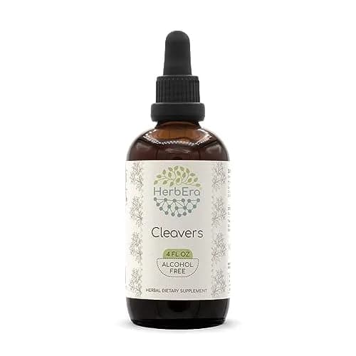 HerbEra Cleavers B120 Alcohol-Free Herbal Extract Tincture 118ml (4 fl oz) | Natural Cleavers Drops for Wellness thumbnail 1