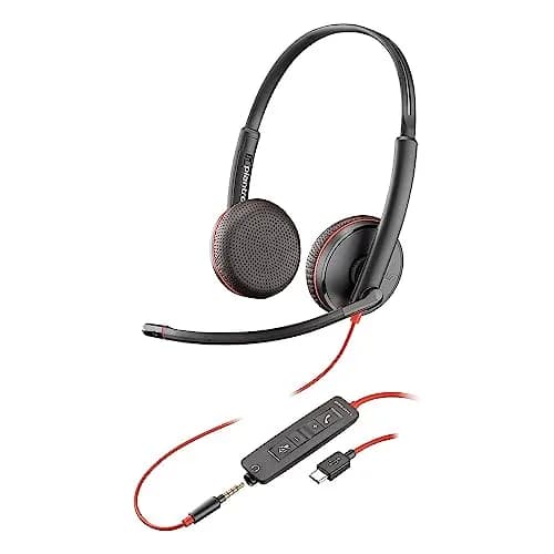 Poly Blackwire 3225 USB-C Headset On-Ear Mono Wired Headset | Digital DSP & Noise Canceling thumbnail 1