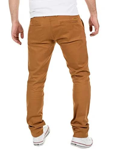 Yazubi Men's Chino Pants Dustin Caramel Slim Fit 36W 30L | Comfortable Cotton Stretch Casual Trousers thumbnail 2