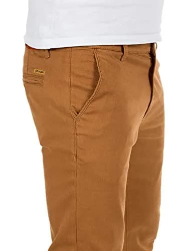 Yazubi Men's Chino Pants Dustin Caramel Slim Fit 36W 30L | Comfortable Cotton Stretch Casual Trousers thumbnail 3