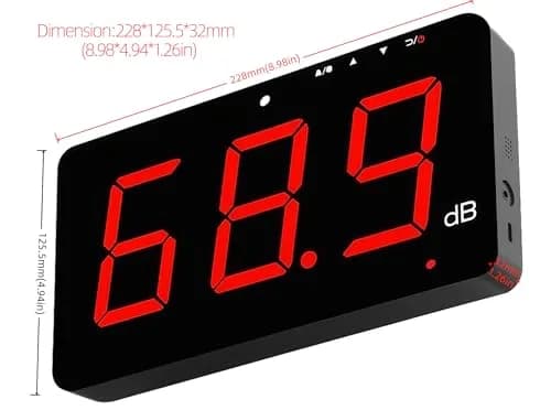 TestHelper SW-525B Sound Level Meter 30-130dB | Wall Hanging Noise Measurement Device thumbnail 13