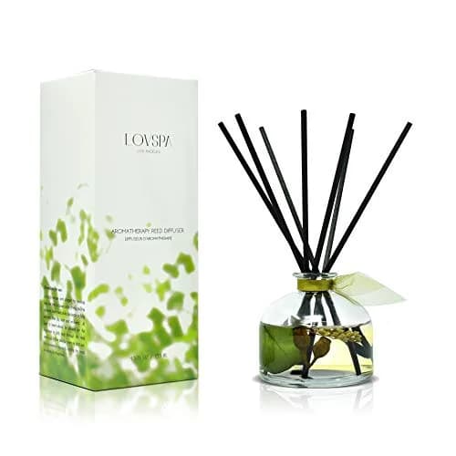 LOVSPA Eucalyptus Reed Diffuser Set 4.5 oz | Revive Fresh Eucalyptus, Sage, Citrus & Mint Scent with Diffuser Sticks thumbnail 1