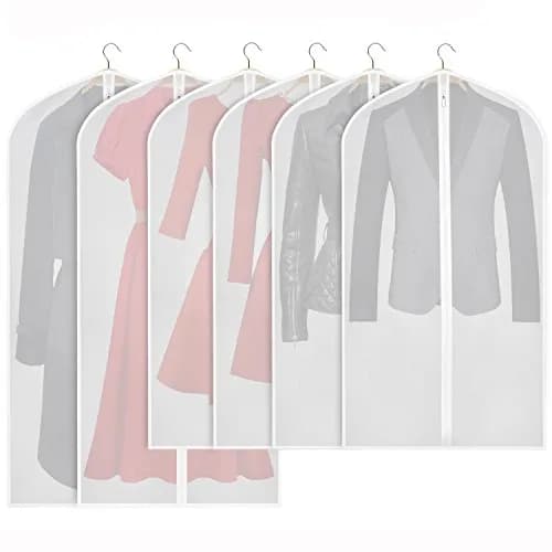 Zilink Hanging Garment Bag Suit Bags for Closet Storage and Travel, 6 Pack | Breathable, Water-Resistant, Wrinkle-Free thumbnail 1