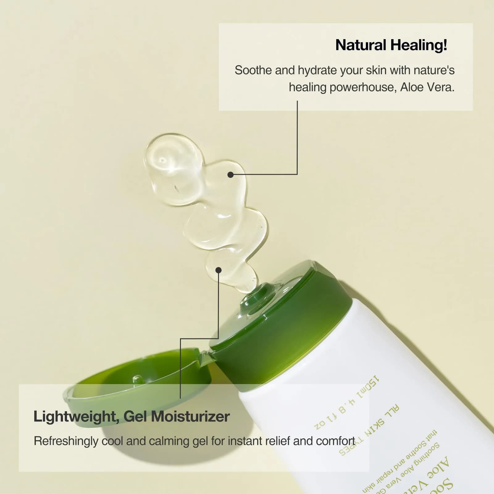 OxygenCeuticals Soothing Aloe Vera Gel 150ml (5.07 fl.oz) | Alcohol-Free Hydration for Face & Body - view 2